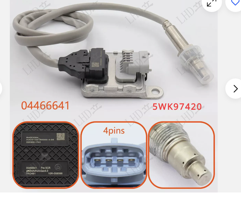 Nitrogen Oxygen Sensor for Deutz 04466641  2937842 SNS3064 5WK9 7420